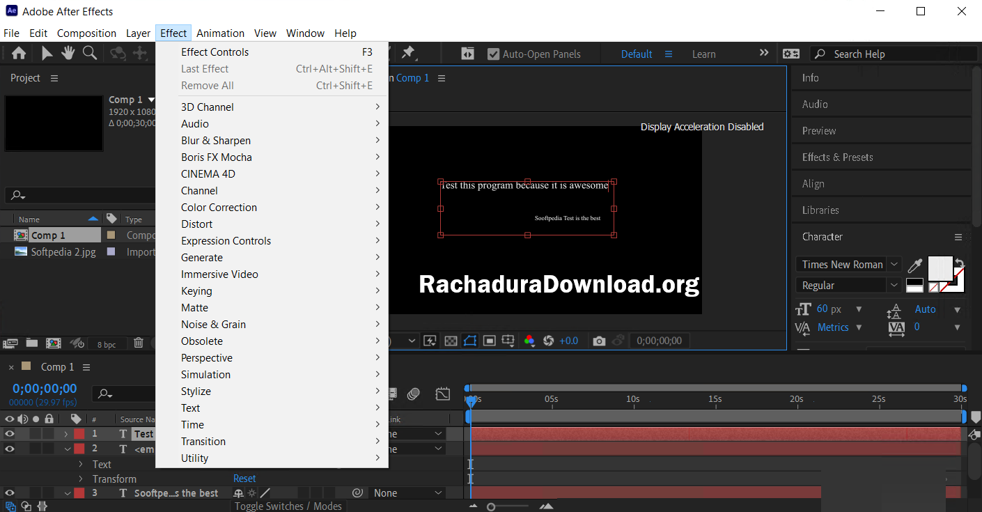 Adobe After Effects CC Rachadura